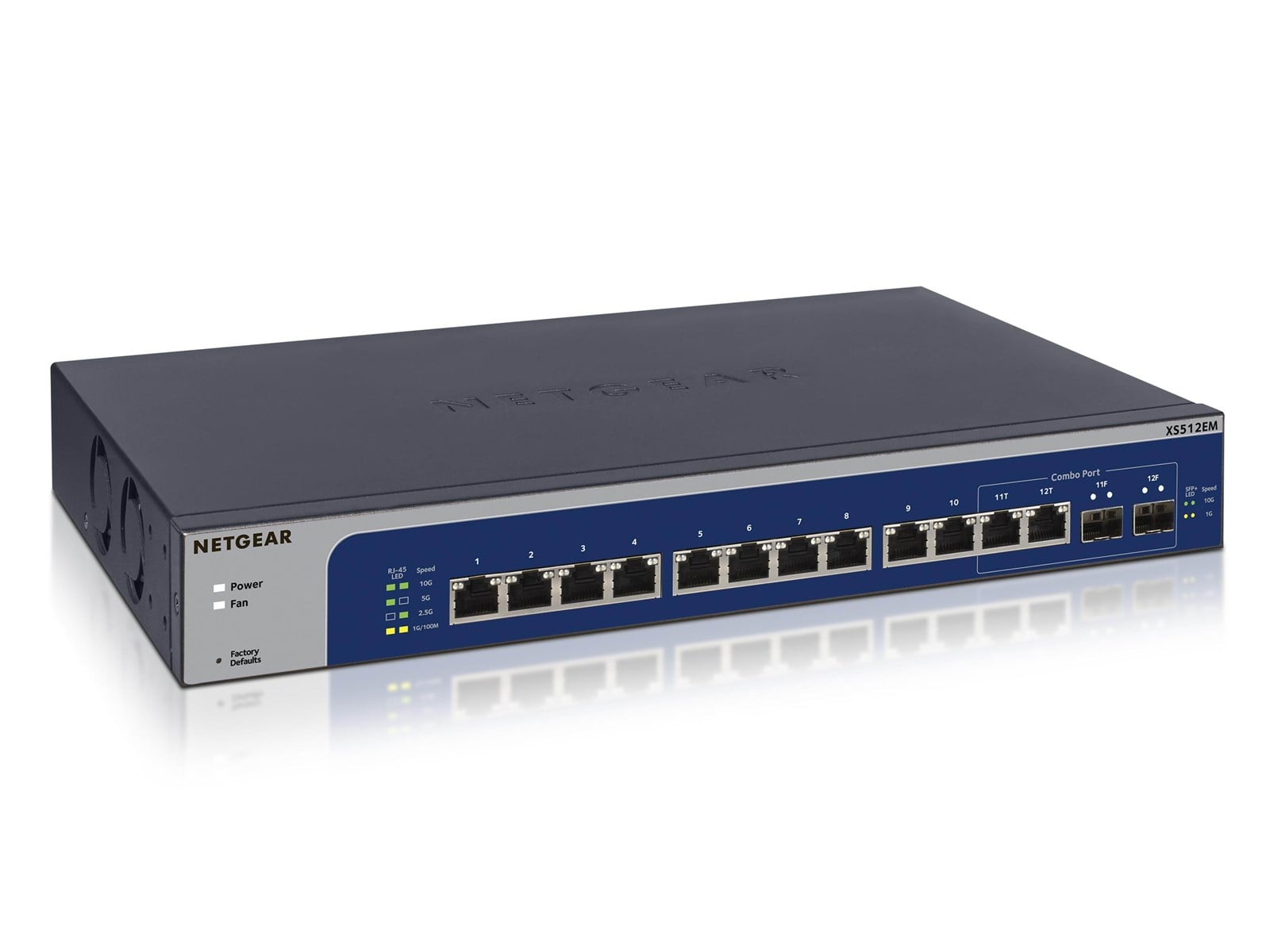 Netgear XS512EM 12-Port 10G-Gigabit/Multi-Gigabit Ethernet Switch with ...