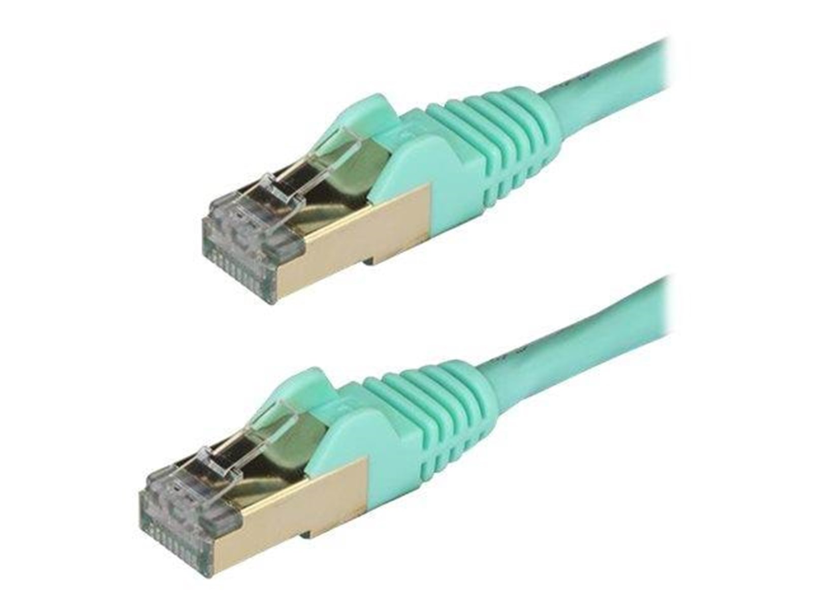 StarTech.com 3m Aqua Cat6a / Cat 6a Shielded Ethernet Patch Cable 3 m ...