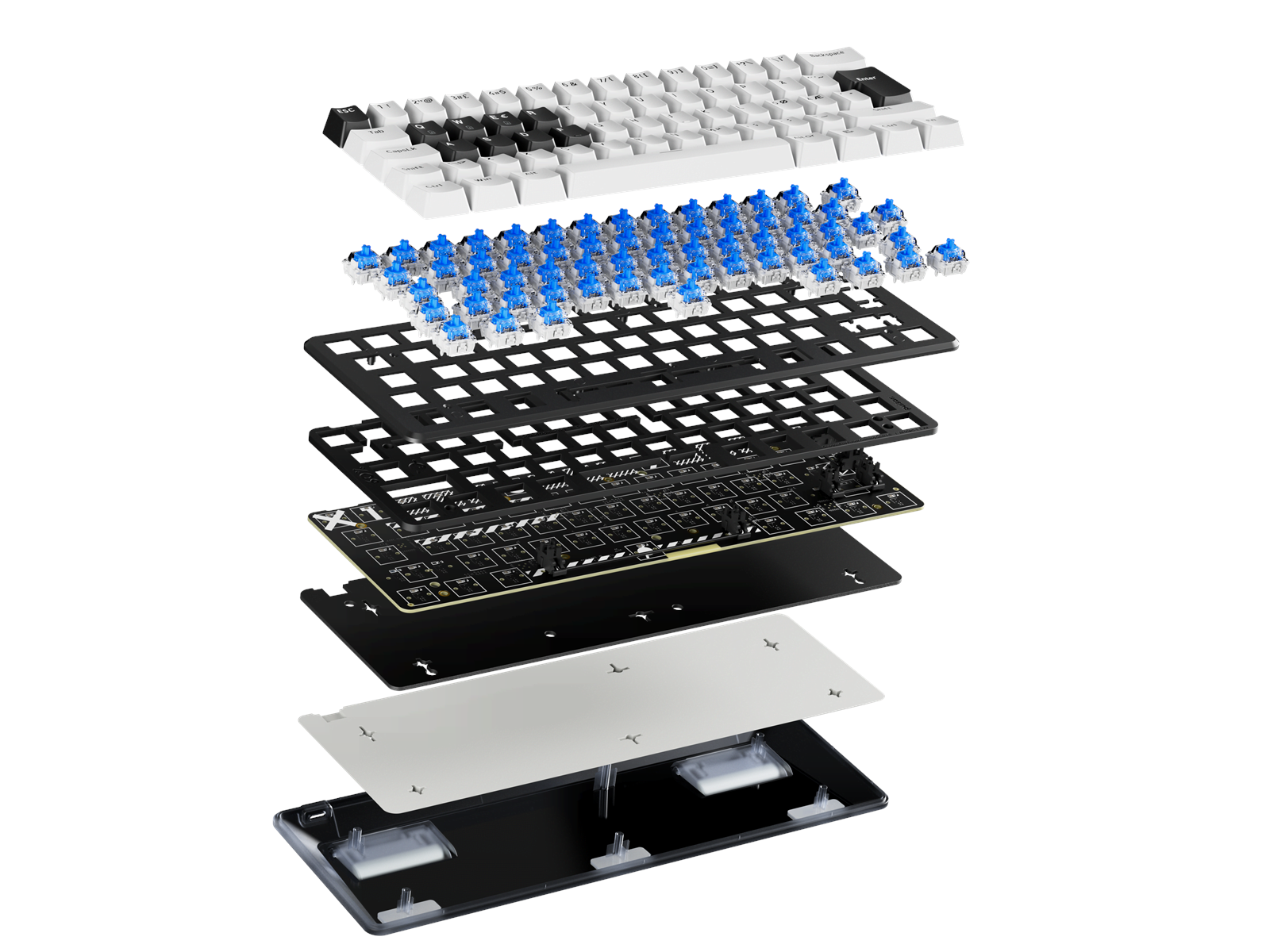 Pulsar PCMK 3 HE 60 (ISO) - Gaming Keyboard - Utan numpad - Nordisk - Vit
