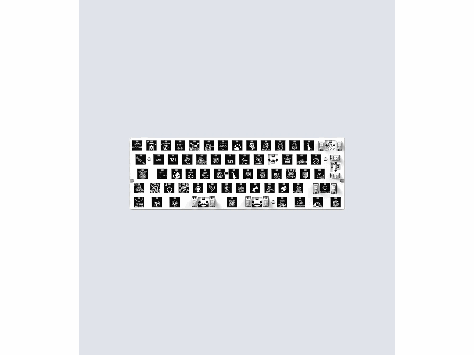 Spoit Iso Keyboard R6 Wooting 60HE v2 Module - Split Spacebar - Keyboard Module - ISO