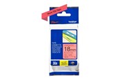 Papper, Fotopapper & Etiketter - Brother TZ441 / TZe-441 Black on Red Ribbon (18mm x 8m) - TZe441