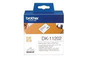 Papper, Fotopapper & Etiketter - Brother DK-11202 - Black On White - 62 x 100 mm 300 label(s) - DK-11202