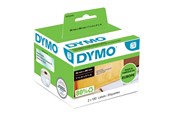 Papper, Fotopapper & Etiketter - DYMO LW stora originaladressetiketter | 36mm × 89mm | Svart text på genomskinlig tejp | Två rullar med 130 etiketter (260 etiketter) - 99013