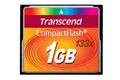 Flashram & USB Flash Drives - Transcend Compact Flash 133x - 50MB/s - 1GB - TS1GCF133