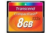 Flashram & USB Flash Drives - Transcend Compact Flash 133x - 50MB/s - 8GB - TS8GCF133