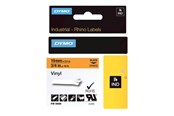 Papper, Fotopapper & Etiketter - DYMO Rhino industri vinyl tejp, 19 mm x 5.5 m kassett, svart på orange, självhäftande - 18436