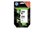 Skrivartillbehör-bläck-toner - HP 300 / CN637EE - Combo Pack - Black - (Cyan Magenta Cyan) Ink - Bläckpatron Dye-based tricolour *DEMO* - CN637EE
