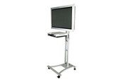 Väggfäste, AV-Möbel - Neomounts LCD Mobile Golvstativ Silver Max v 800/450 - Max 50 kg - recommended for 70" - PLASMA-M1800E