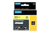 Papper, Fotopapper & Etiketter - DYMO Dymo Rhino Flexibel nylon, 24 mm x 3.5 m - svart på gul - S0773850