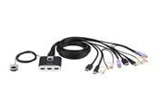 KVM switch - ATEN CS692 2-Port USB HDMI/Audio Cable KVM Switch with Remote Port Selector - CS692
