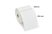 Papper, Fotopapper & Etiketter - Zebra 800284-605 Z-Perform 1000D Direct Thermal Paper Labels Uncoated Permanent Adhesive 25mm Core Perforation (12-Pack) - 800284-605