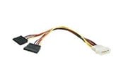 Strömkabel (intern) - StarTech.com LP4 till 2 SATA Intern Ström delningskabel - PYO2LP4SATA