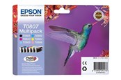Skrivartillbehör-bläck-toner - Epson T0807 Multipack (Black/Yellow/Cyan/Magenta/Light Magenta/Light Cyan) - C13T08074021