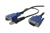 KVM cable - StarTech.com 2-i-1 Ultra Thin KVM-kabel - video / USB-kabel - SVECONUS15