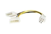 Strömkabel (intern) - StarTech.com LP4 till 6 pin PCI Express-grafikkort Power Adapter - Power splitter - LP4PCIEXADAP