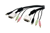 KVM cable - StarTech.com 4-i-1 USB DVI KVM-kabel med ljud och mikrofon - tangentbord / video / mus / ljud förlängningskabel - USBDVI4N1A6