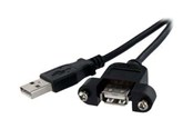 USB-kabel - StarTech.com 1 ft Panel Mount USB kabel till A - F / M - USB-förlängningskabel - USBPNLAFAM1