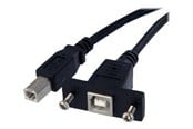USB-kabel - StarTech.com 1 ft Panel Mount USB-kabel B två B - F / M - USB-kabel - USBPNLBFBM1