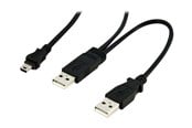 USB-kabel - StarTech.com USB-Y-kabel för Extern hårddisk - USB A till mini B - USB-kabel - USB2HABMY6