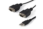 Nätverkskort (adaptrar osv.) - StarTech.com 2 Port FTDI USB till seriell RS232-adapterkabel med COM Retention - seriell adapter - ICUSB2322F