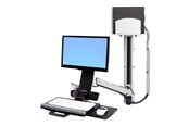 Monitorfäste - Ergotron StyleView Sit-Stand Combo System With Medium Silver CPU Holder - 45-271-026