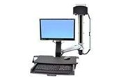 Monitorfäste - Ergotron StyleView Sit-Stand Combo System with Worksurface and Small Black CPU Holder - 45-272-026