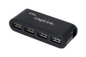 USB Hub - LogiLink USB 2.0 Hub 4-Port - hubb - 4 portar - s USB Hub - USB 2.0 - 4 porte - Svart - UA0085