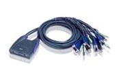 KVM switch - ATEN Petite CS64US - omkopplare för tangentbord/video/mus/ljud/USB - 4 portar - CS64US-AT