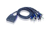 KVM switch - ATEN Petite CS64US - omkopplare för tangentbord/video/mus/ljud/USB - 4 portar - CS64US-AT