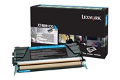 Skrivartillbehör-bläck-toner - Lexmark X748H1CG Cyan - X748H1CG