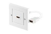 Nätverks tillbehör - MicroConnect HDMI Wall Socket 1-Port White - HDMWALL1
