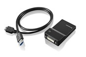 Displaykabel - Lenovo USB 3.0 to DVI/VGA Monitor Adapter - 0B47072