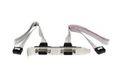 Parallel-seriel-kabel - StarTech.com 2 Port 16in DB9 Serial Port Bracket to 10 Pin Header - seriell panel - PLATE9M2P16