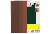 Slipmaskin - Bosch 25-delars planslippapperssats, kornstl 60, 80, 120, 240 G= 60, 80, 120, 240, inga hål - 2607019498