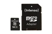 Flashram & USB Flash Drives - Intenso Micro SD-kort w / Adapter - 4GB - 3403470
