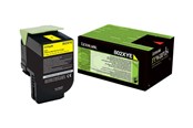 Skrivartillbehör-bläck-toner - Lexmark Yellow toner cartridge - 80C2XYE
