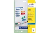 Papper, Fotopapper & Etiketter - Avery Magnetskyltar, 50 x 140 mm, 40 Etiketter, Vit - J8875-5