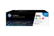 Skrivartillbehör-bläck-toner - HP 304A / CF372AM 3-Pack Yellow Cyan Magenta Toner - Tonerkassett Blå - CF372AM