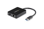 Nätverkskort (adaptrar osv.) - StarTech.com USB 3.0 Dual Gigabit Ethernet Adapter NI - USB32000SPT