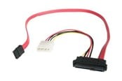 SATA kabel - StarTech.com SAS 29 Pin to SATA Cable with LP4 Power - SAS729PW18