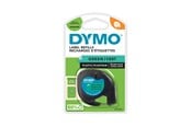 Papper, Fotopapper & Etiketter - DYMO LetraTag-plastetiketter | Rulle på 12 mm × 4 m | Svart text på gröna etiketter - S0721640