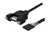 USB-kabel - StarTech.com Panel Mount USB Cable USB A to Motherboa - USBPNLAFHD3