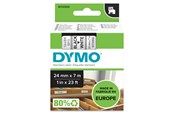 Papper, Fotopapper & Etiketter - DYMO D1-originaletiketter | Svart text på vit tejp | 24 mm × 7 m - S0720930