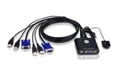 KVM switch - ATEN CS22U - omkopplare för tangentbord/video - CS22U-AT
