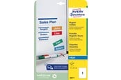 Papper, Fotopapper & Etiketter - Avery Magnetskyltar, 210 x 297 mm, 5 Etiketter, Vit - J8867-5