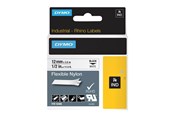 Papper, Fotopapper & Etiketter - DYMO Rhino Flexibel nylon, 12 mm x 3,5 m, svart på vit - 18488