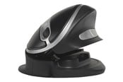 Mus - Bakker Elkhuizen Oyster - mus - Ergonomisk mus - 5 knappar - Silver - BNEOYMW