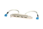 Strömkabel (intern) - StarTech.com 4 Port USB A Female Slot Plate Adapter - USBPLATE4