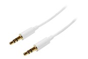 Ljudkabel - StarTech.com Slim 3.5mm Stereo Audio Cable - Male to - MU1MMMSWH