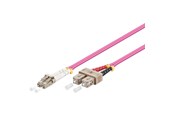 Nätverkskabel - Pro Fiber Optisk LC - SC OM4 - 0.5m - Röd - 0.5m - 4040849959424